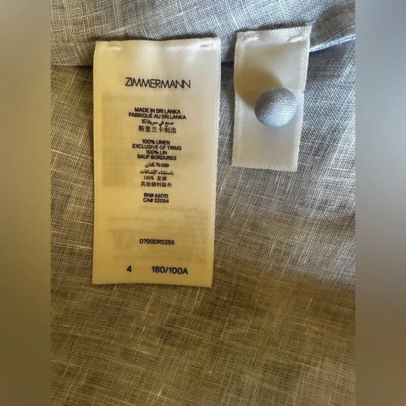 NWT $850 ZIMMERMANN Everley Plunge MIDI Dress Size AU 4 US 10-12 - Picture 11 of 15